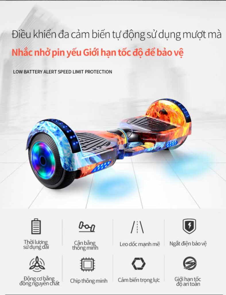 HOVERBOARD 2-WHEEL BALANCED ELECTRIC SCOOTER 2024 SAMSUNG LG BATTERY low battery alert | speed limit protection. Control sensitives